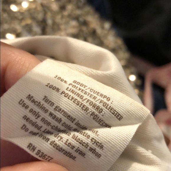 Decree Sequin mini Skirt size Medium silver - Picture 6 of 7